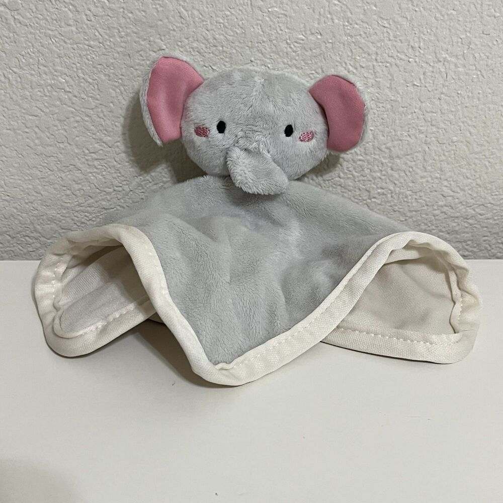 Walmart Gray Elephant Security Blanket Lovey Lovie Small Blankie